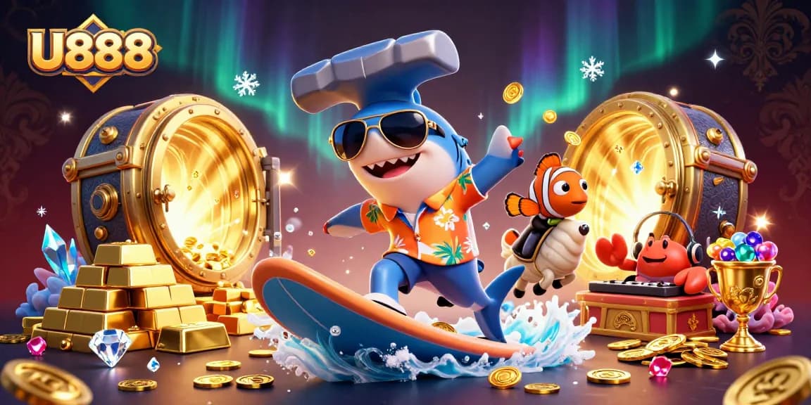 Engage in thrilling gaming moments at U888 with a vibrant underwater casino adventure.