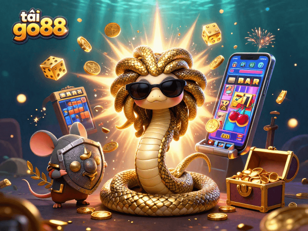 Engage with the excitement of tải go88 as characters celebrate a jackpot explosion in a vibrant casino scene.