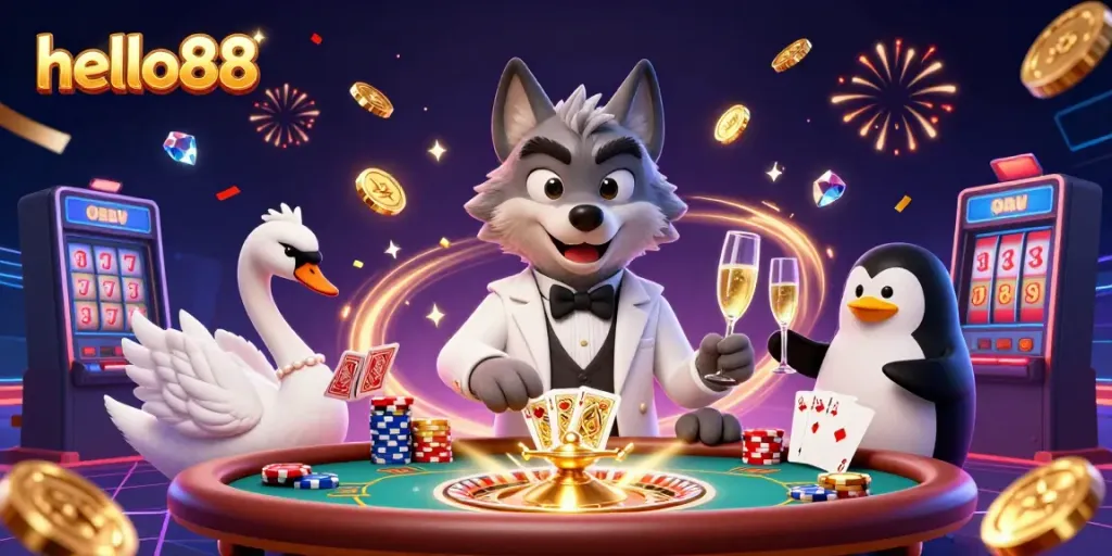 Experience thrilling gameplay at hello88 with exciting characters and vibrant casino elements.