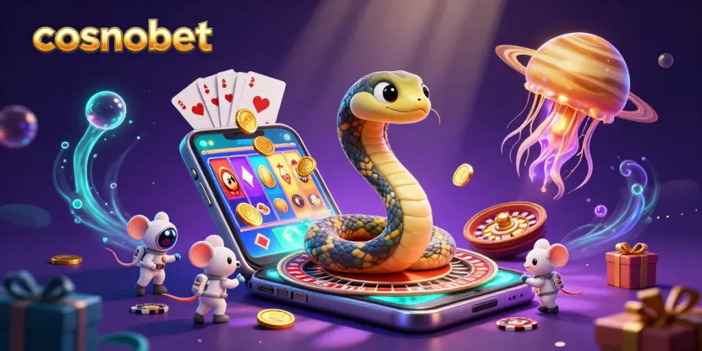 Experience cosmobet as animated astronaut mice gamble on a Saturn roulette wheel, surrounded by cosmic excitement.