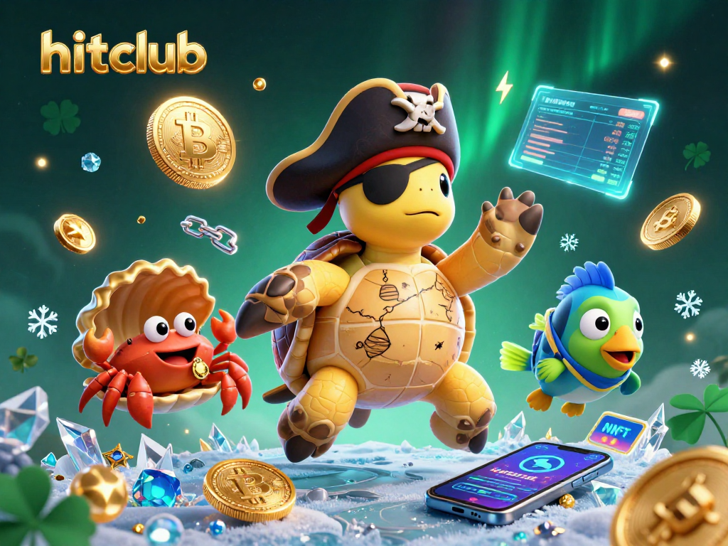 Experience thrilling wins at hitclub with an exciting 3D casino underwater scene featuring unique characters and crypto elements.