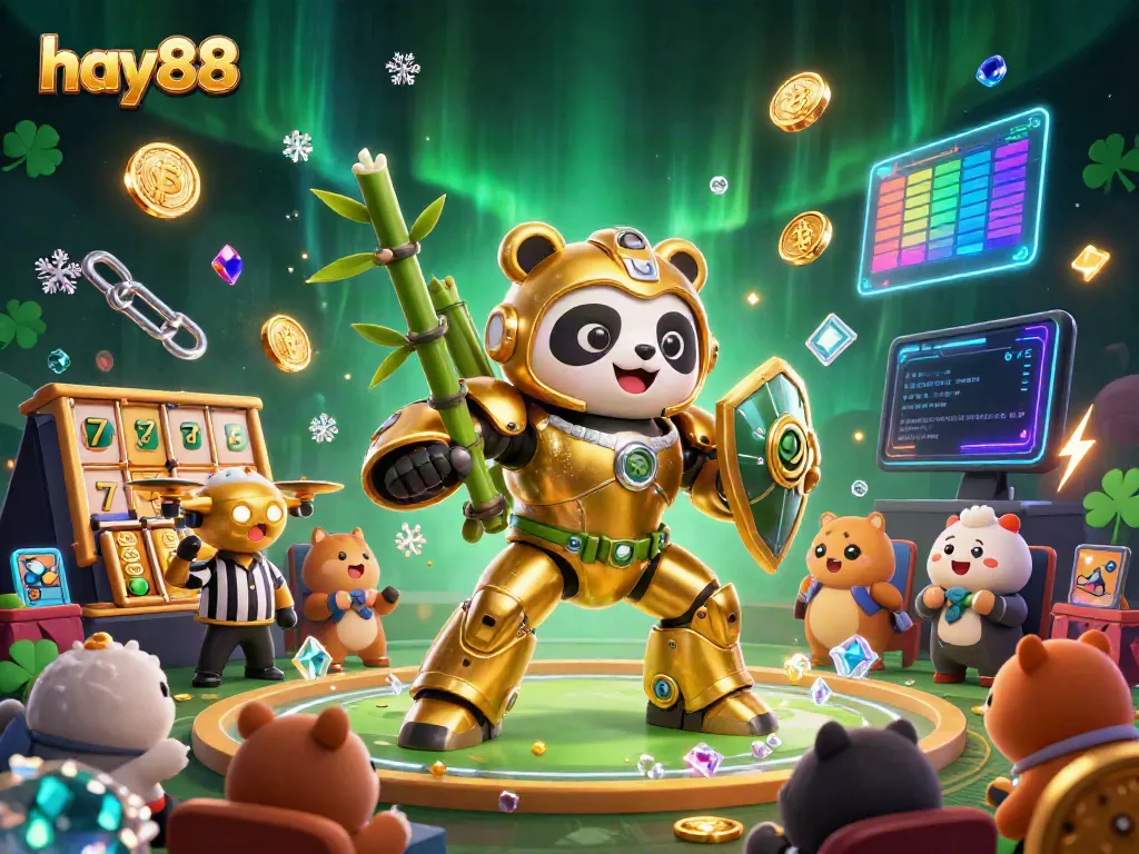Engage with hay88's thrilling gaming universe featuring slot machines and cryptocurrency elements in immersive 3D.