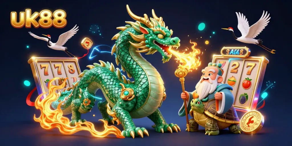 Engage with the vibrant world of uk88 slots featuring dynamic characters and rich casino elements.