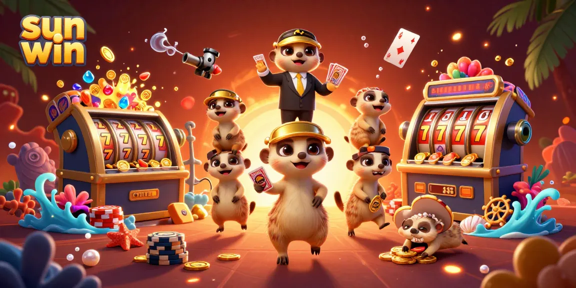 Engage in thrilling games at Sun Win as meerkats run a flourishing casino operation.