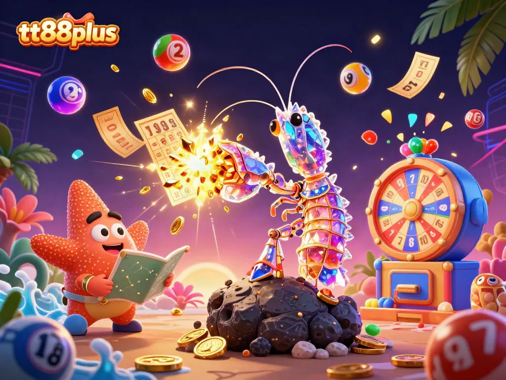 Experience thrilling gameplay with tt88plus's dynamic lottery scene, featuring vibrant characters and exciting game elements.