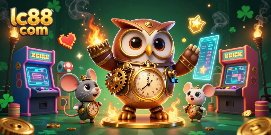 Experience the thrill of lc88 com as the time-traveling owl navigates a dynamic casino adventure with steampunk elements.