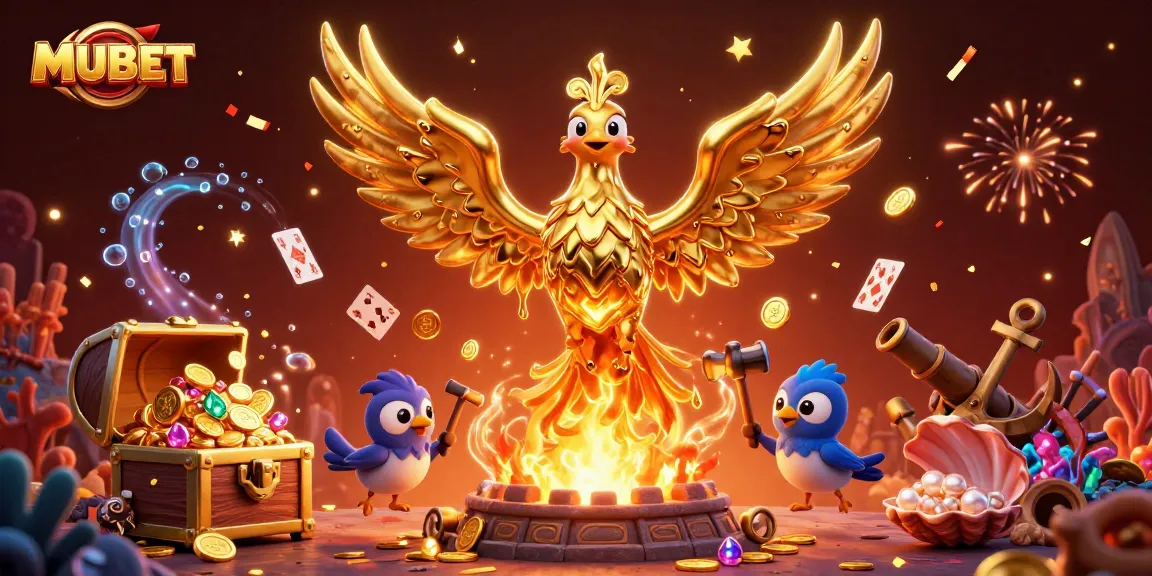 MUBET delivers a thrilling gaming experience with molten gold elements and vibrant casino motifs.
