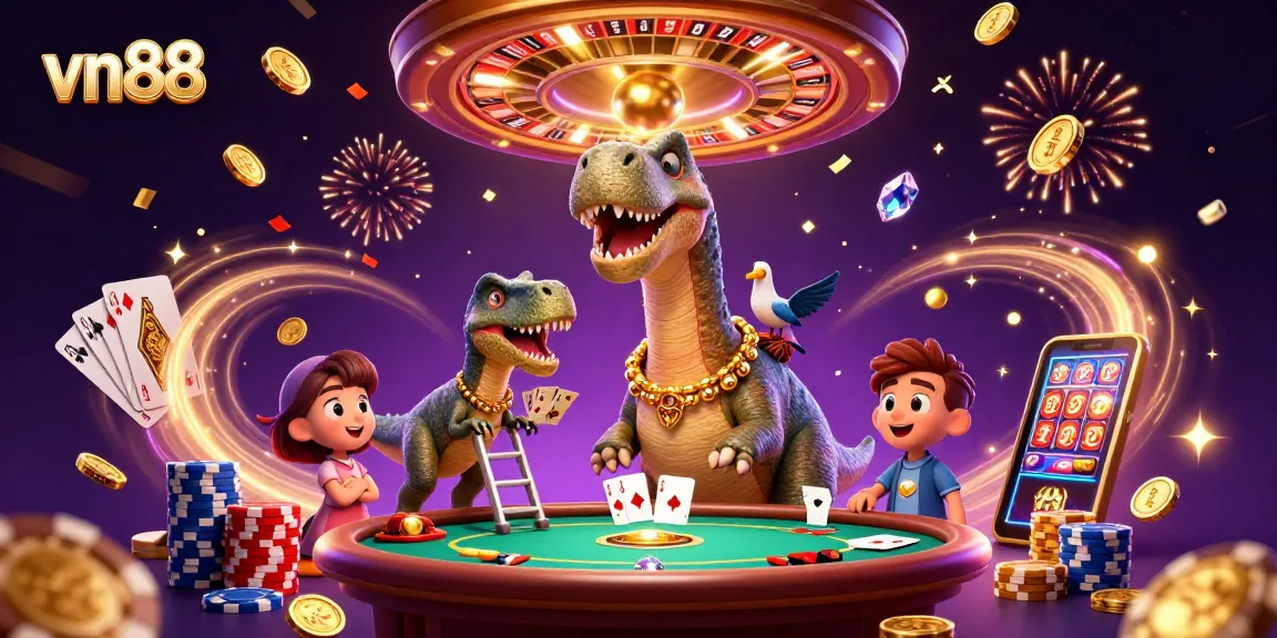 Experience the excitement of vn 88 with lively casino elements and dynamic characters!