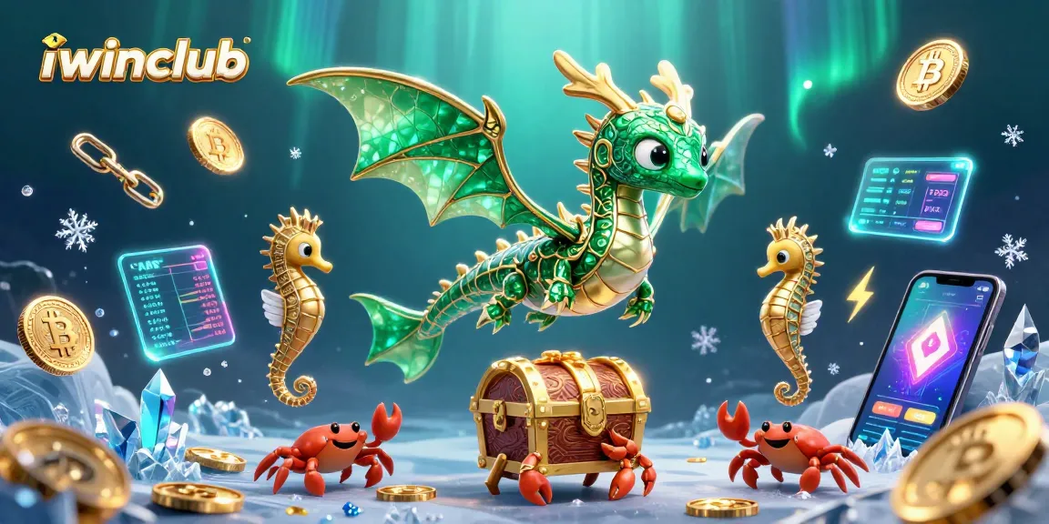Engage with iwinclub's vibrant undersea gaming experience featuring a shimmering sea dragon and treasure