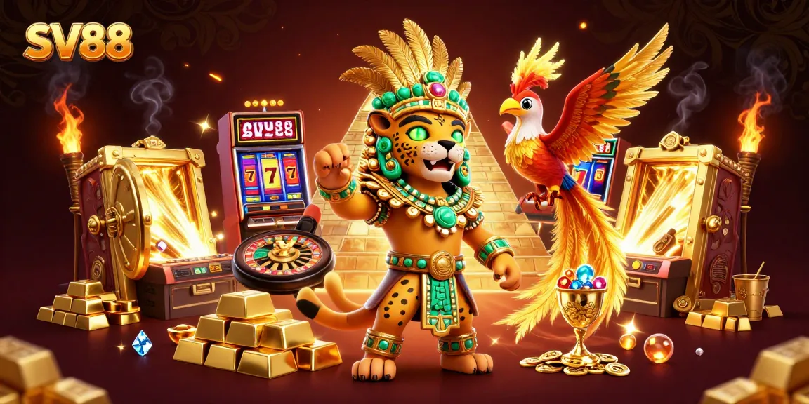 Join SV88 for thrilling casino adventures with animated characters and treasure!